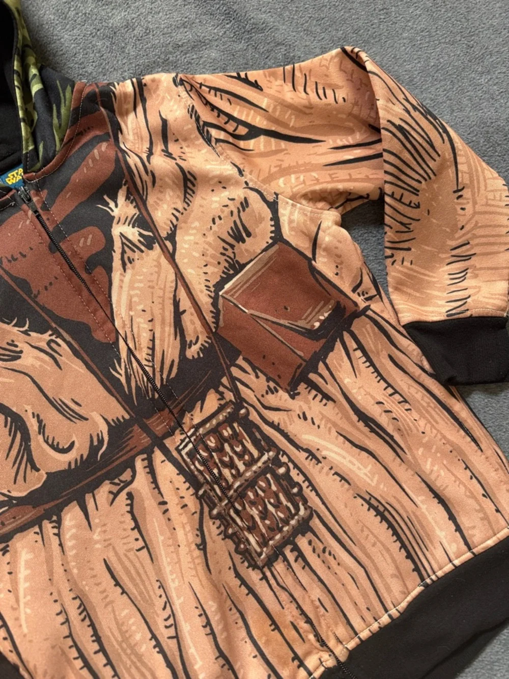 Star Wars Yoda Hoodie Boys Sz S Collectors Piece Comic Jedi‎